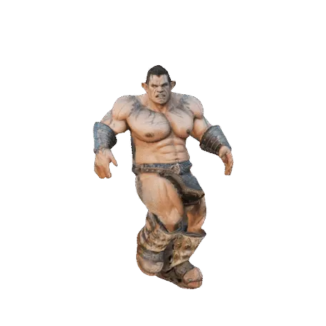 Turn-and-strike — Meshy animated character