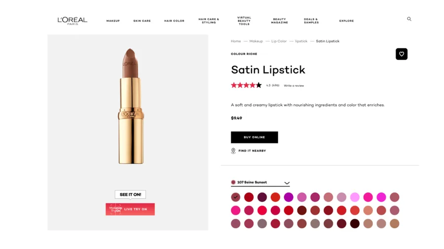 L'Oréal — Virtual Try-On