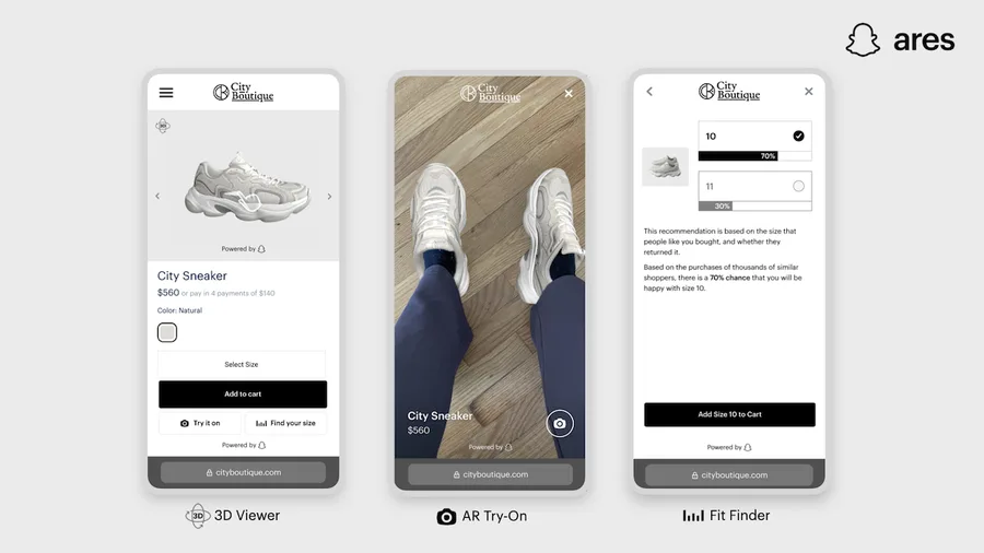 Snap AR — footwear (ARES)