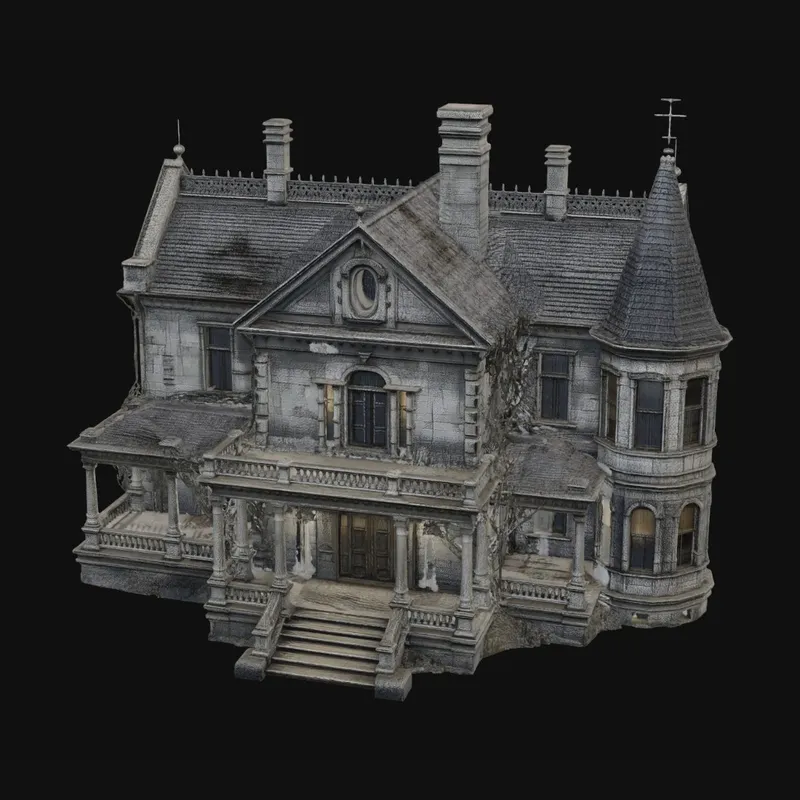 Architecture massing — Meshy AI render