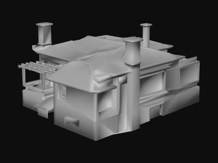 Villa exterior — Meshy AI render