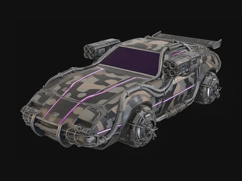 Sci-fi rocket — Meshy AI render